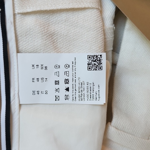 NWT Off White BOSS Wide Leg Pants-Size 14 - Picture 6 of 7